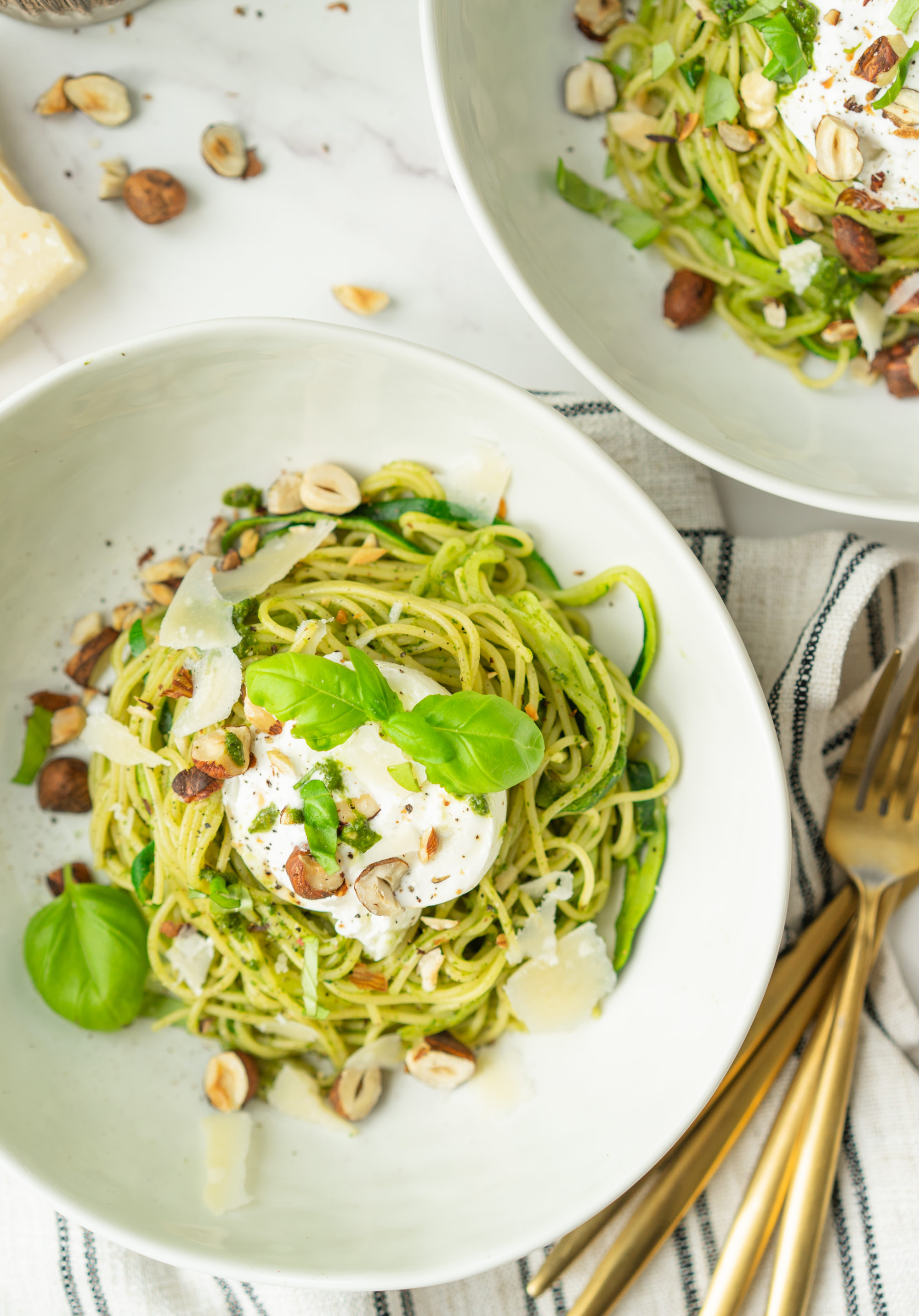 Spaghettis De Courgette Et Pesto D Pinards Simply Morane