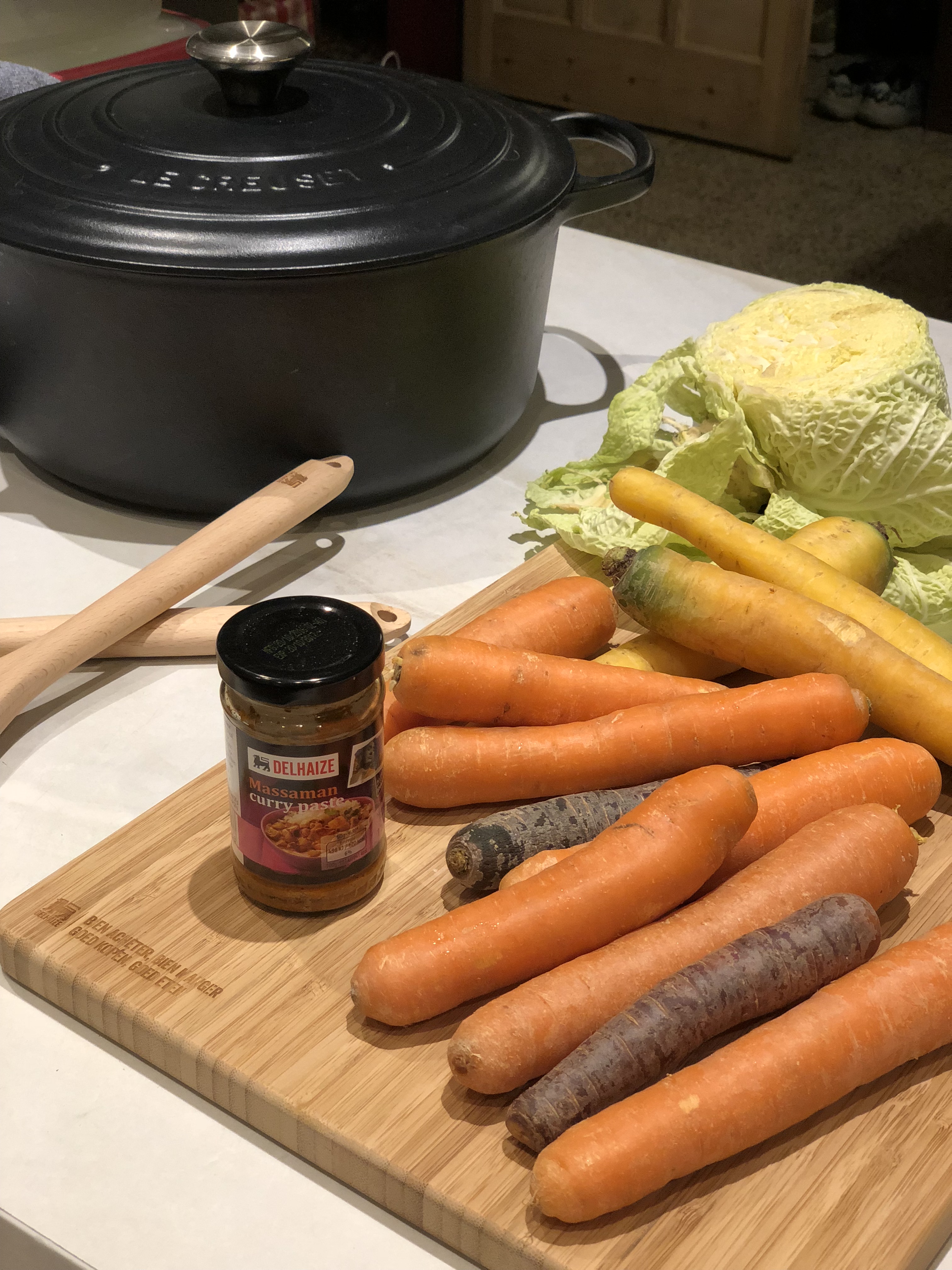 Bouillon chou vert et carottes