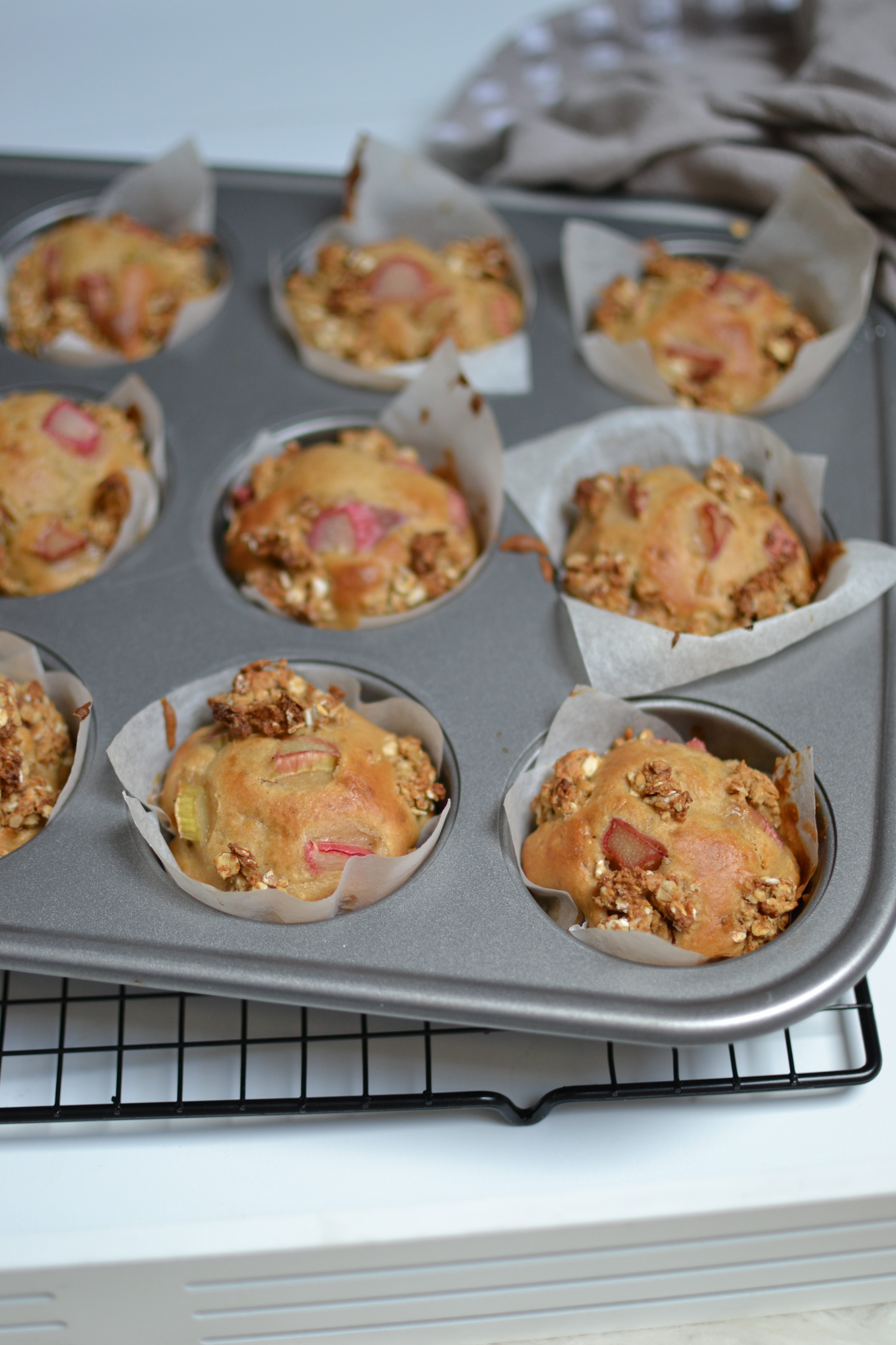 Muffins rhubarbe