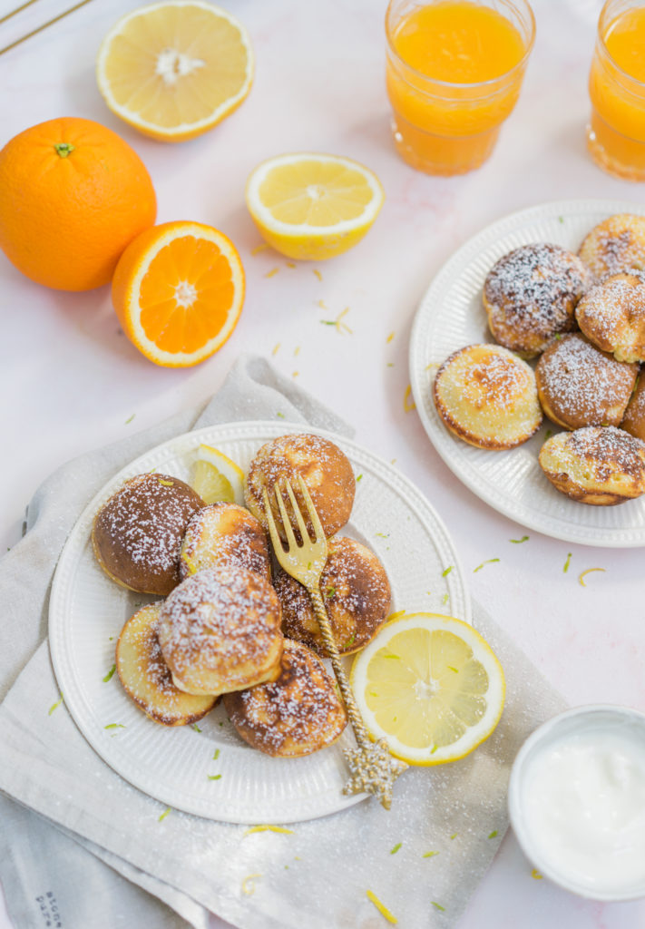 Minis pancakes ricotta-citron